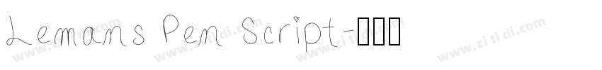 Lemans Pen Script字体转换